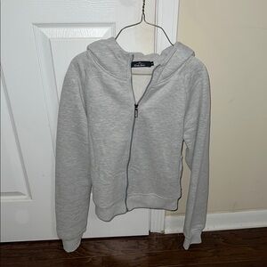 Gray Zip-Up Hoodie
